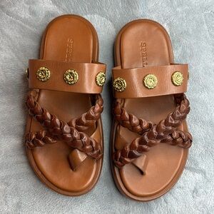 Spell Neverland Leather Sandal Brown Size EU36 US6